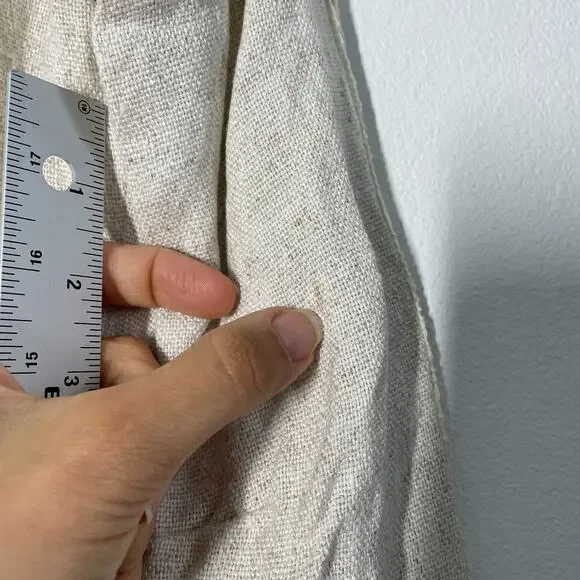 Vintage 60s 70s Jacket Lace Linen Women S Beige Mod Boho Summer Resort - Picture 6 of 12